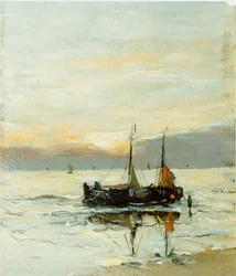 Bomschuiten am Strand